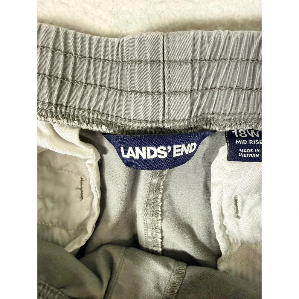 Lands End Womens 18W Gray Mid Rise 6.5